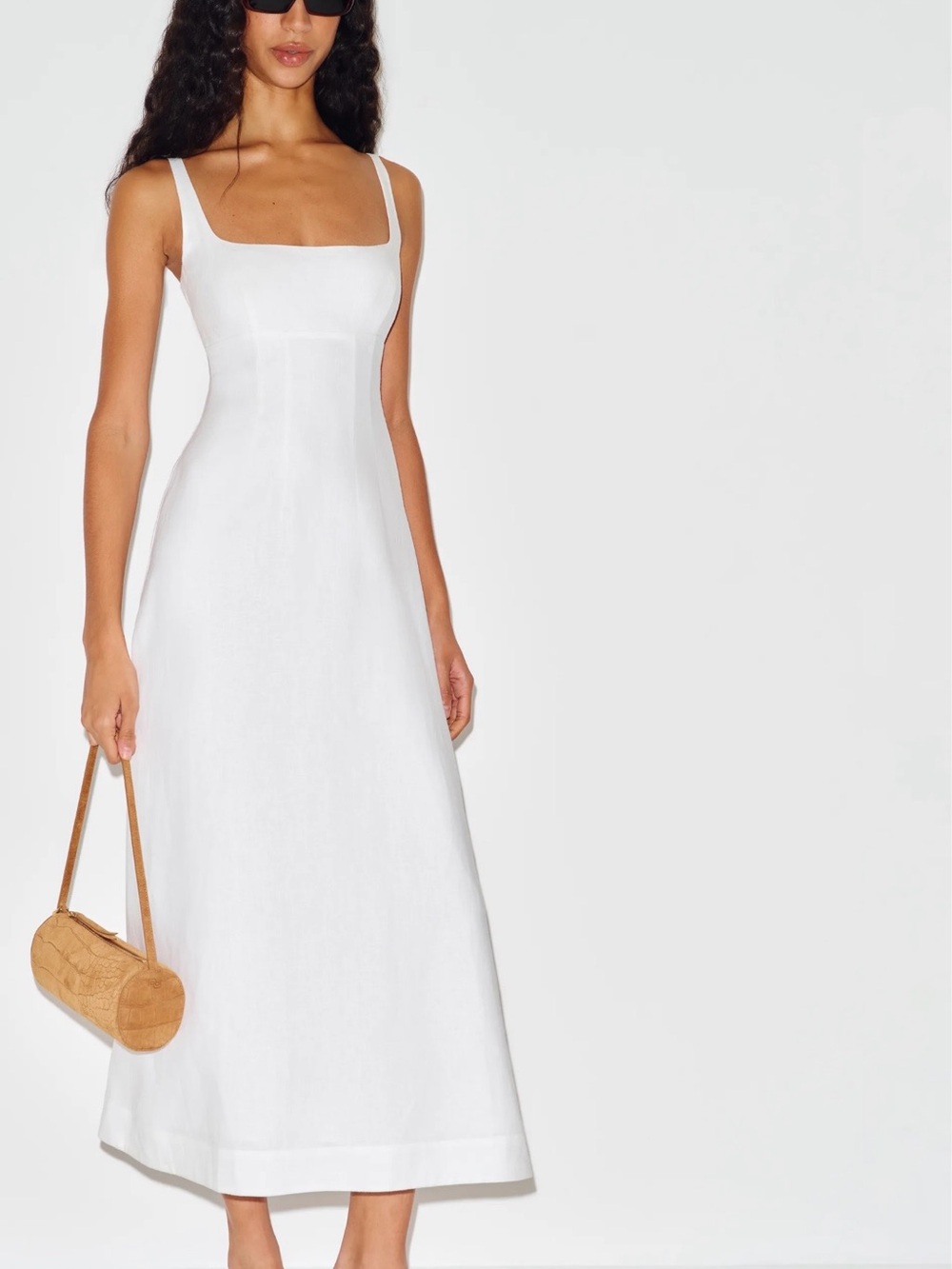 Reformation Sabine White Linen Dress - Picture 2 of 6